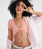 Wear 2 Ways Seamless Knotted Crop Top