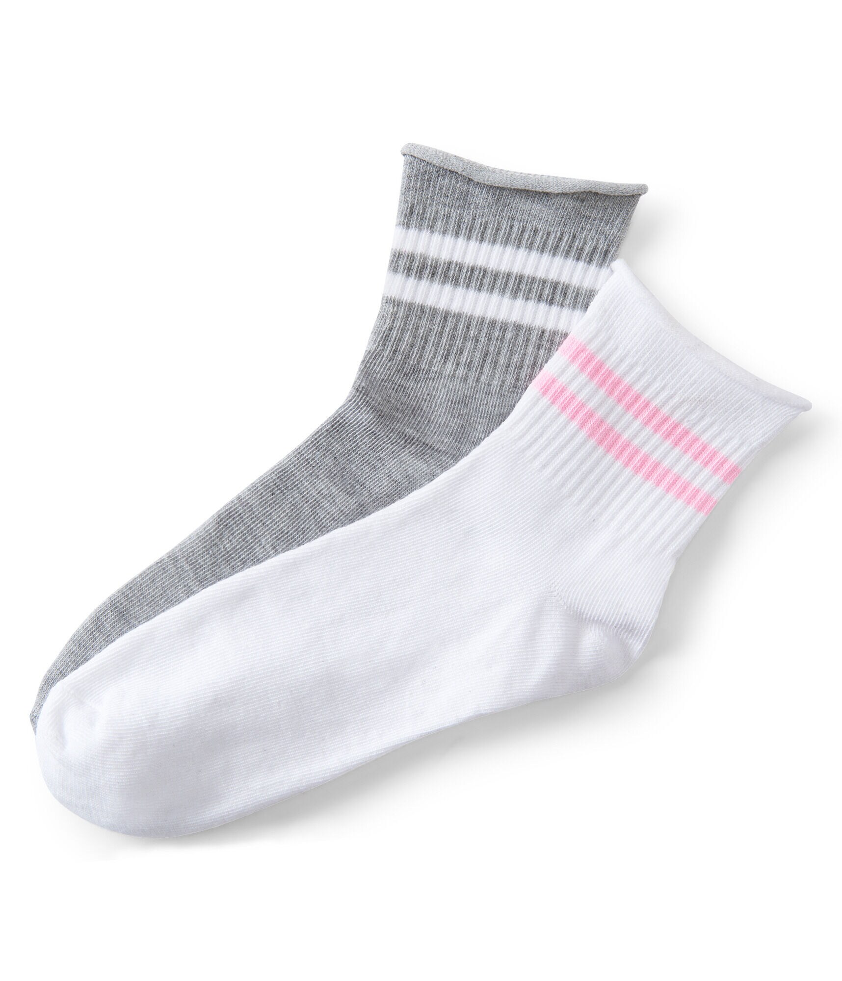 2-Pack Striped Crew Socks