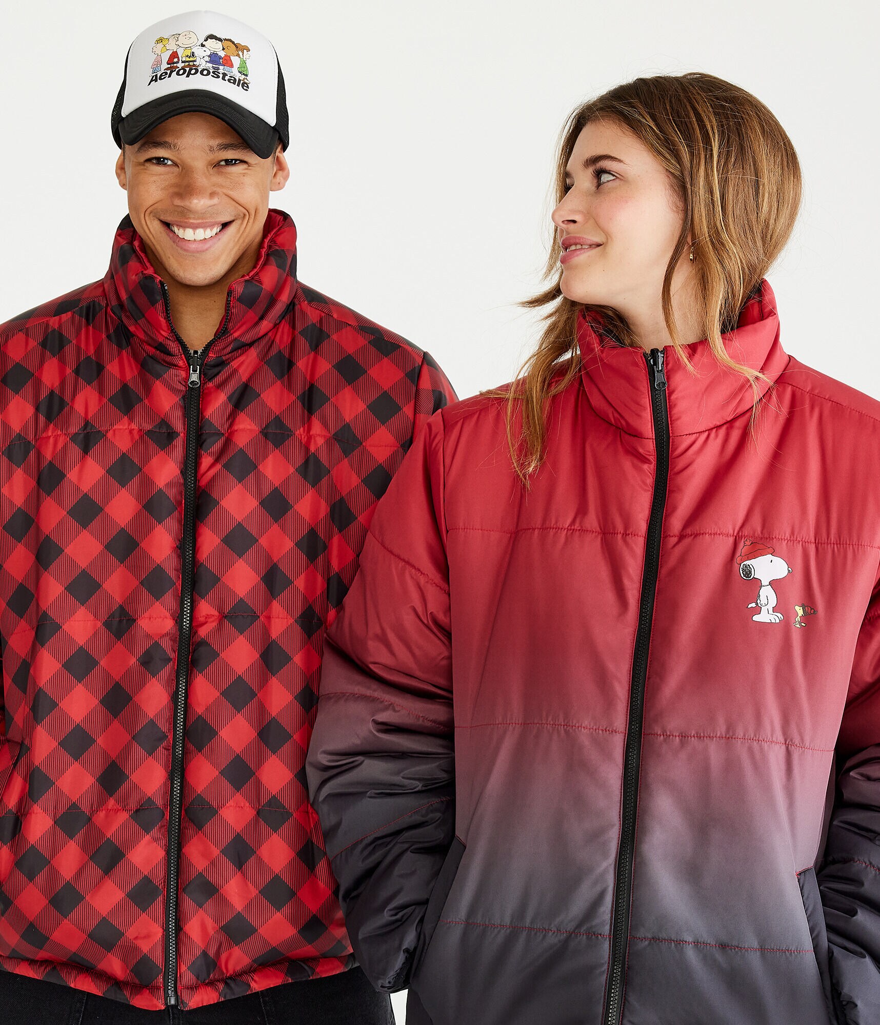 Peanuts&reg; | A&eacute;ropostale Snoopy Reversible Puffer Jacket