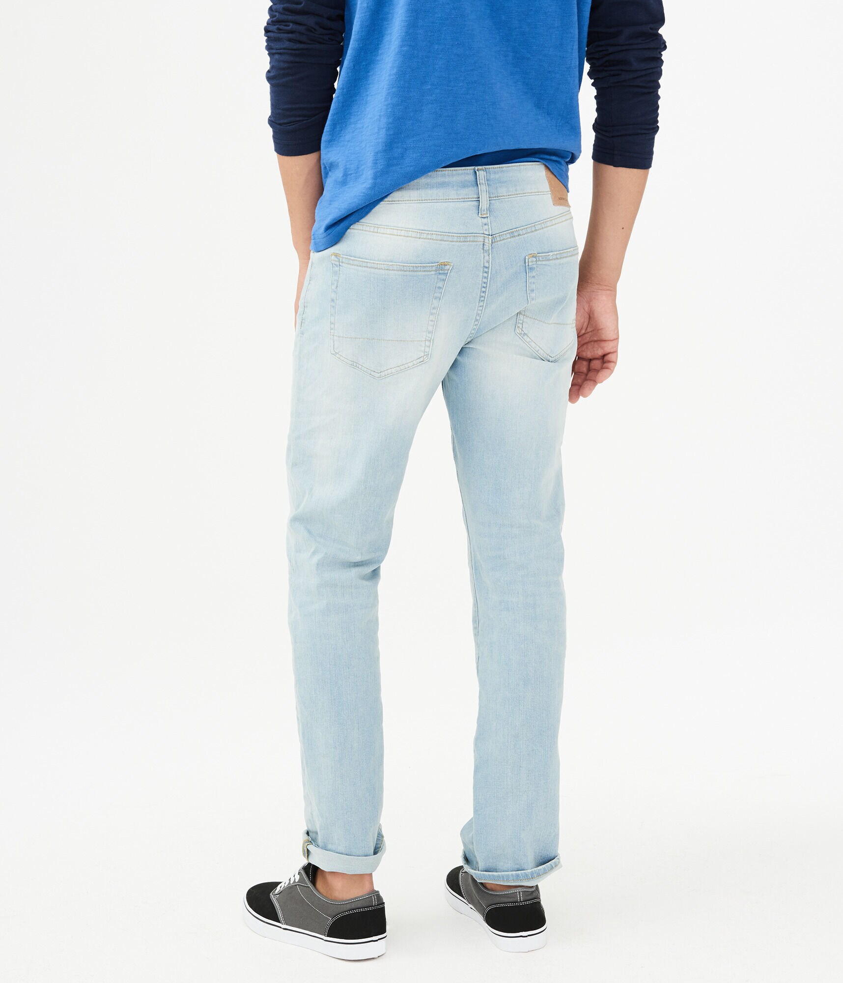 Slim Straight Light Wash Stretch Jean