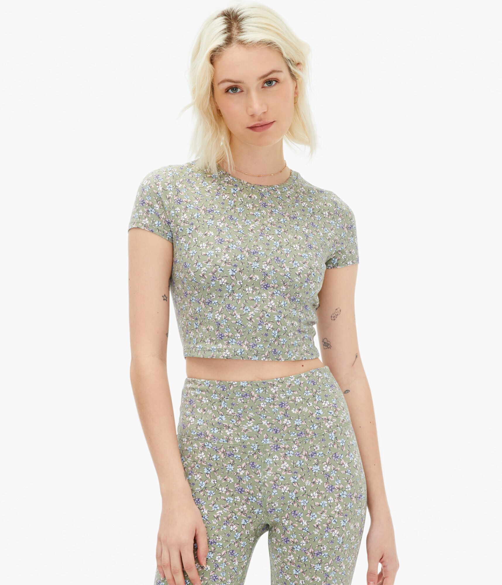 Seriously Soft Floral Cropped Baby Tee