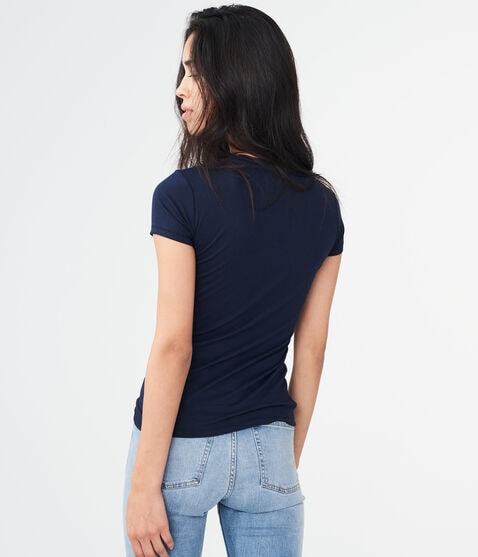 Aero Block Sequin Graphic Tee