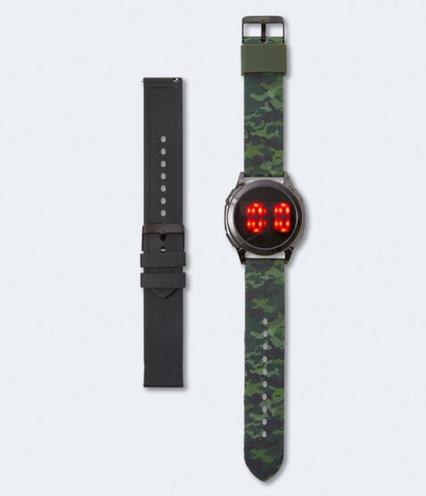 Digital Solid & Camo Strap Watch Set Digital Solid & Camo Strap Watch Set