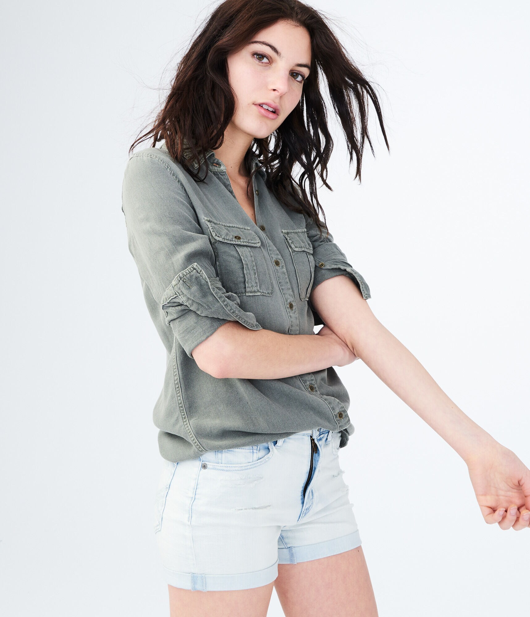 Long Sleeve Utility Woven Shirt