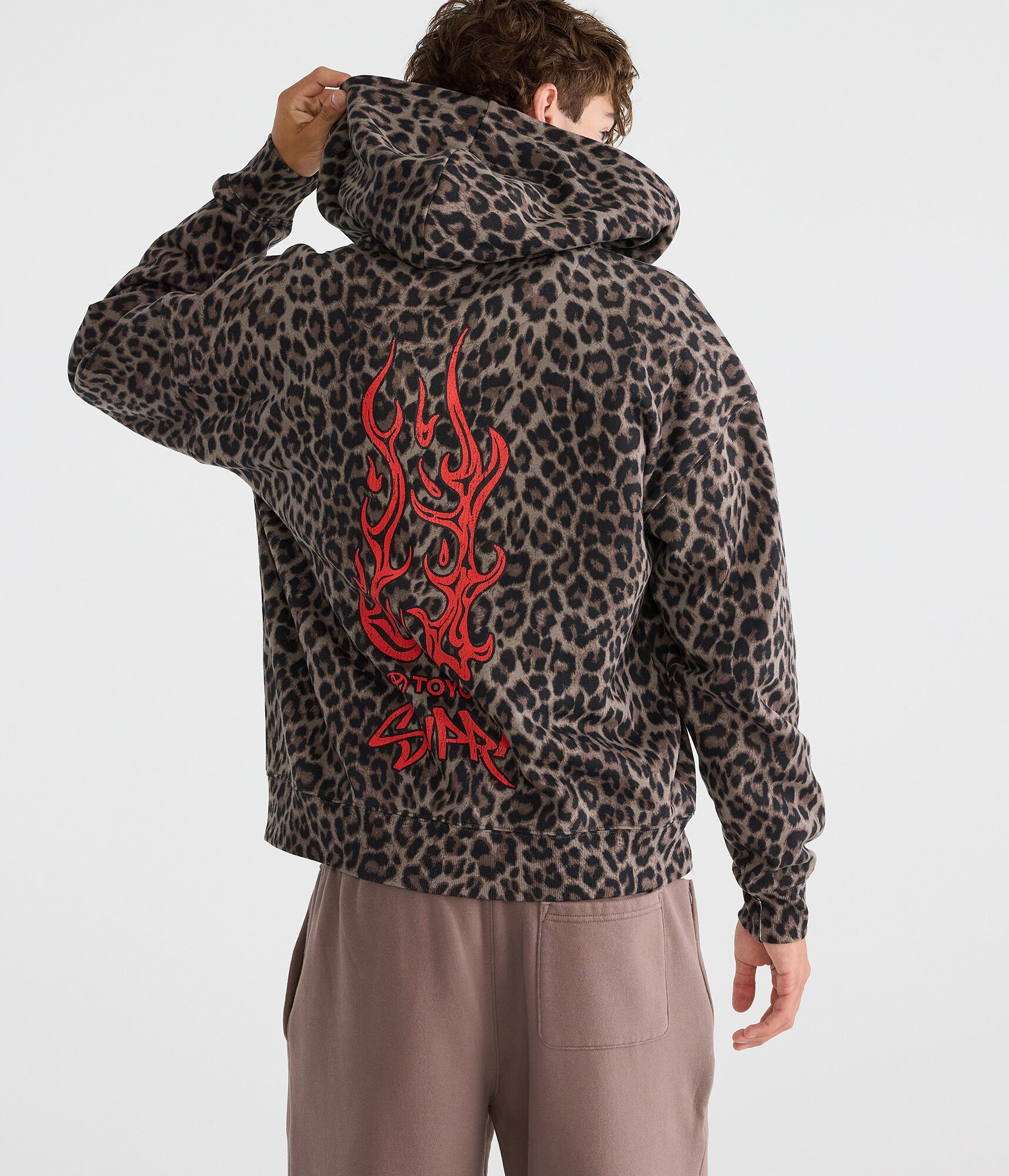 Toyota Supra Leopard Print Boxy Full-Zip Hoodie