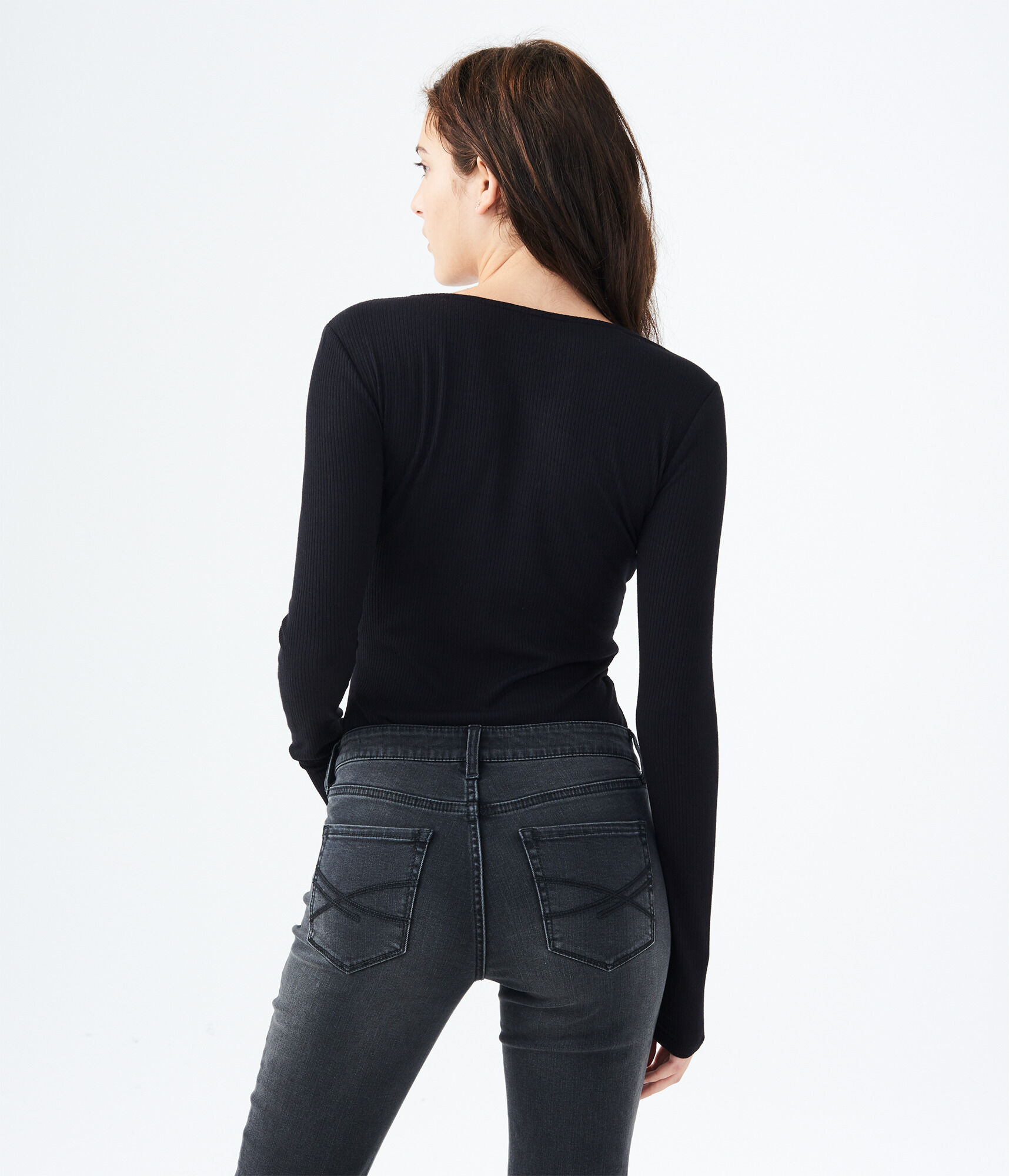 Long Sleeve Seriously Soft Lace-Up Tee