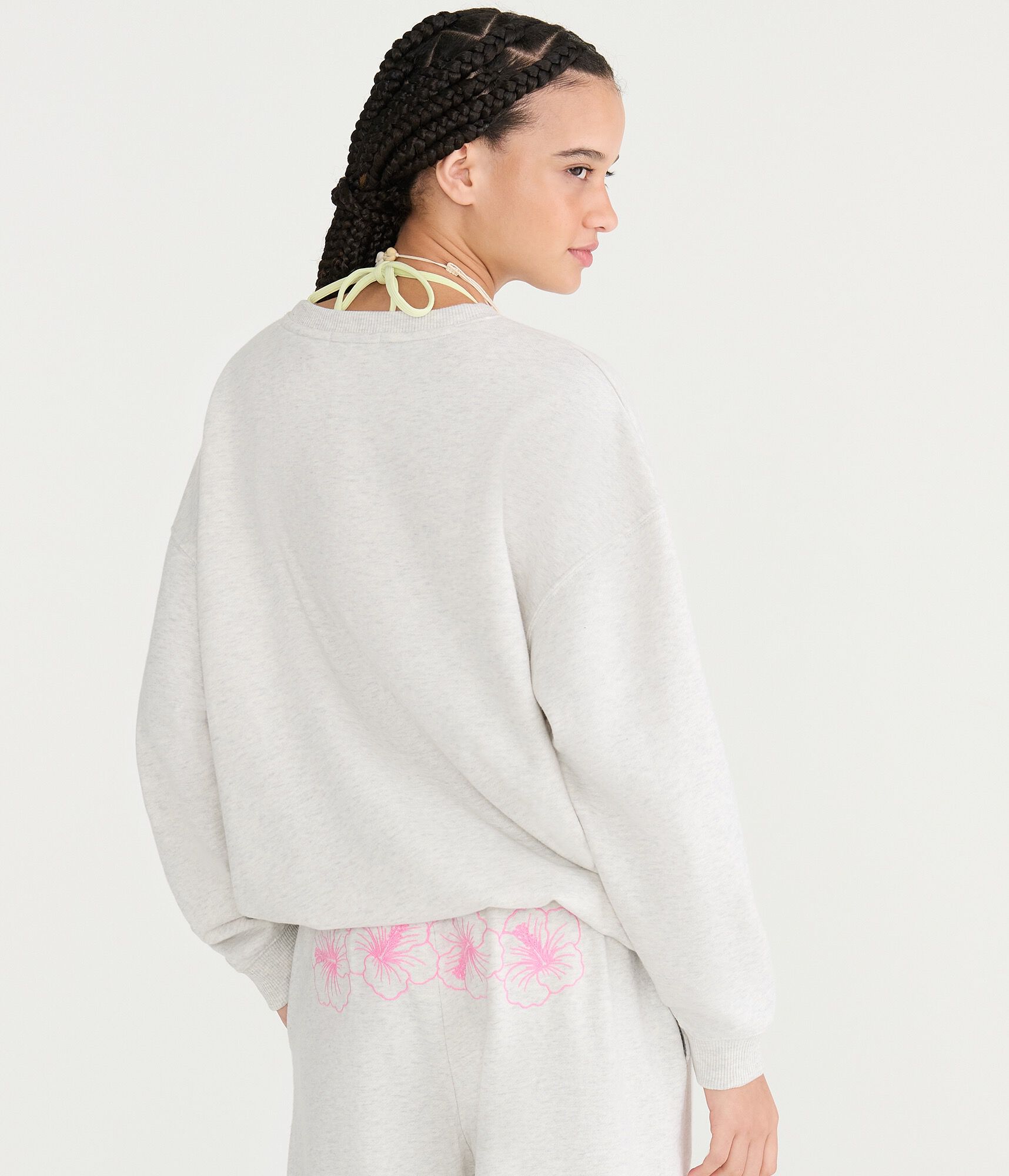 Cloud Soft Hibiscus Hawaii Crew Sweatshirt
