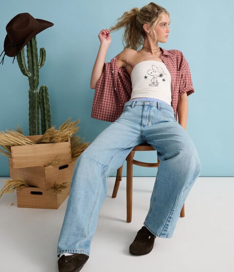 Peanuts® | Aéropostale Western Snoopy Star Cropped Tube Top Peanuts® | Aéropostale Western Snoopy Star Cropped Tube Top