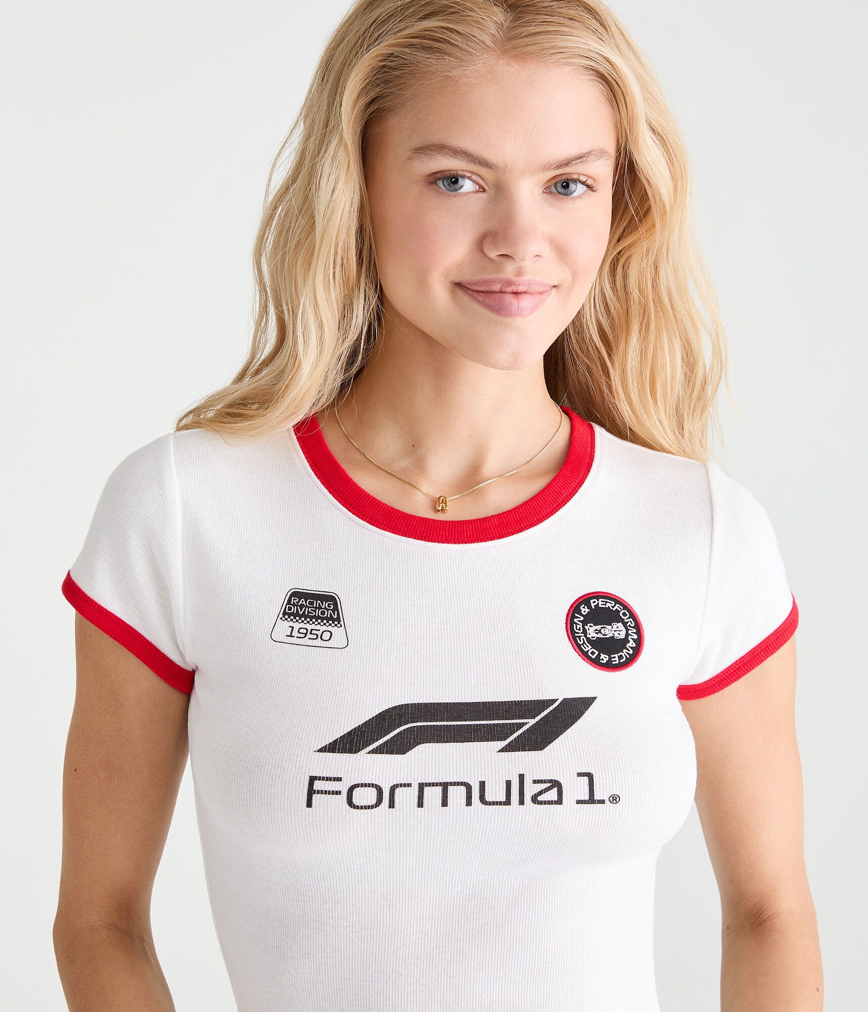 Formula 1&reg; Racing Cropped Ringer Graphic Tee