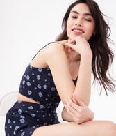 Ikat Lace-Up Crop Top