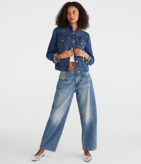 Mid-Rise Barrel Leg Jean - SKU MERGED TO 87012495 Mid-Rise Barrel Leg Jean - SKU MERGED TO 87012495