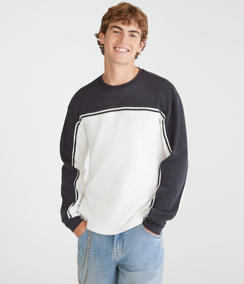 Long Sleeve Retro Colorblocked Stripe Crew Tee Long Sleeve Retro Colorblocked Stripe Crew Tee