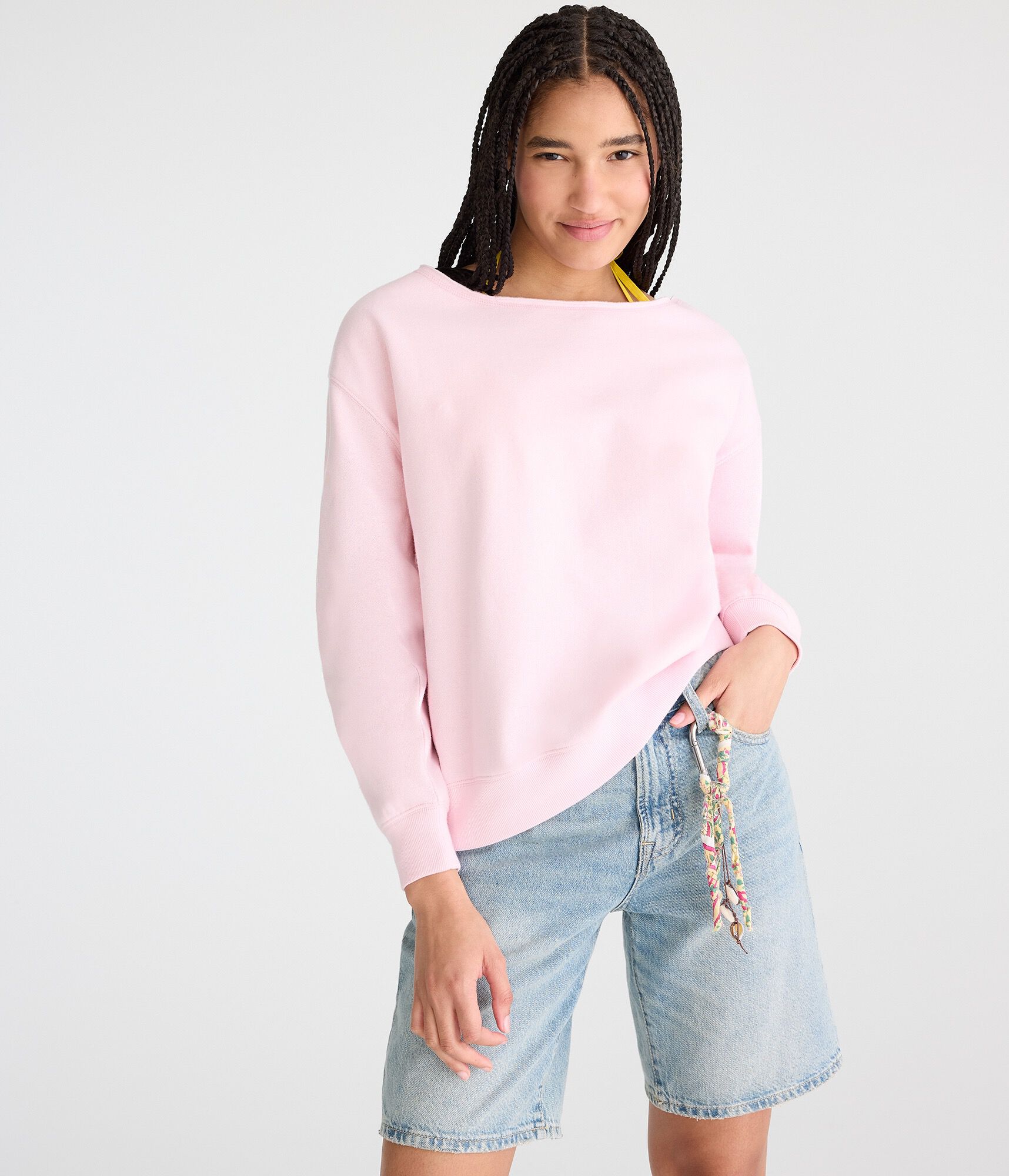 Cloud Soft Oversized Off-The-Shoulder Sweatshirt
