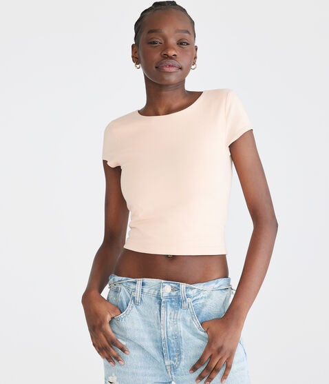 Seriously Soft Open-Back Baby Tee Seriously Soft Open-Back Baby Tee