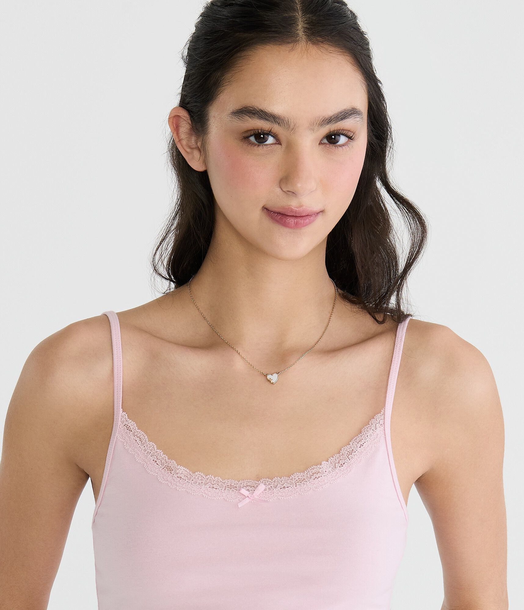Solid Lace-Trim Cami