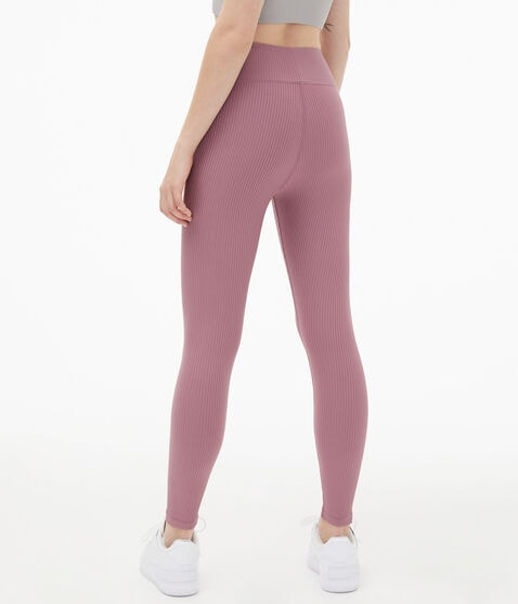 Ribbed High-Rise Crossover Leggings