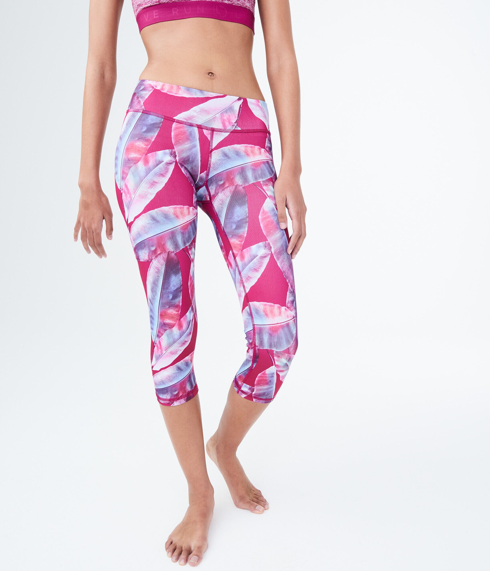 LLD Palm Leaf Crop Leggings