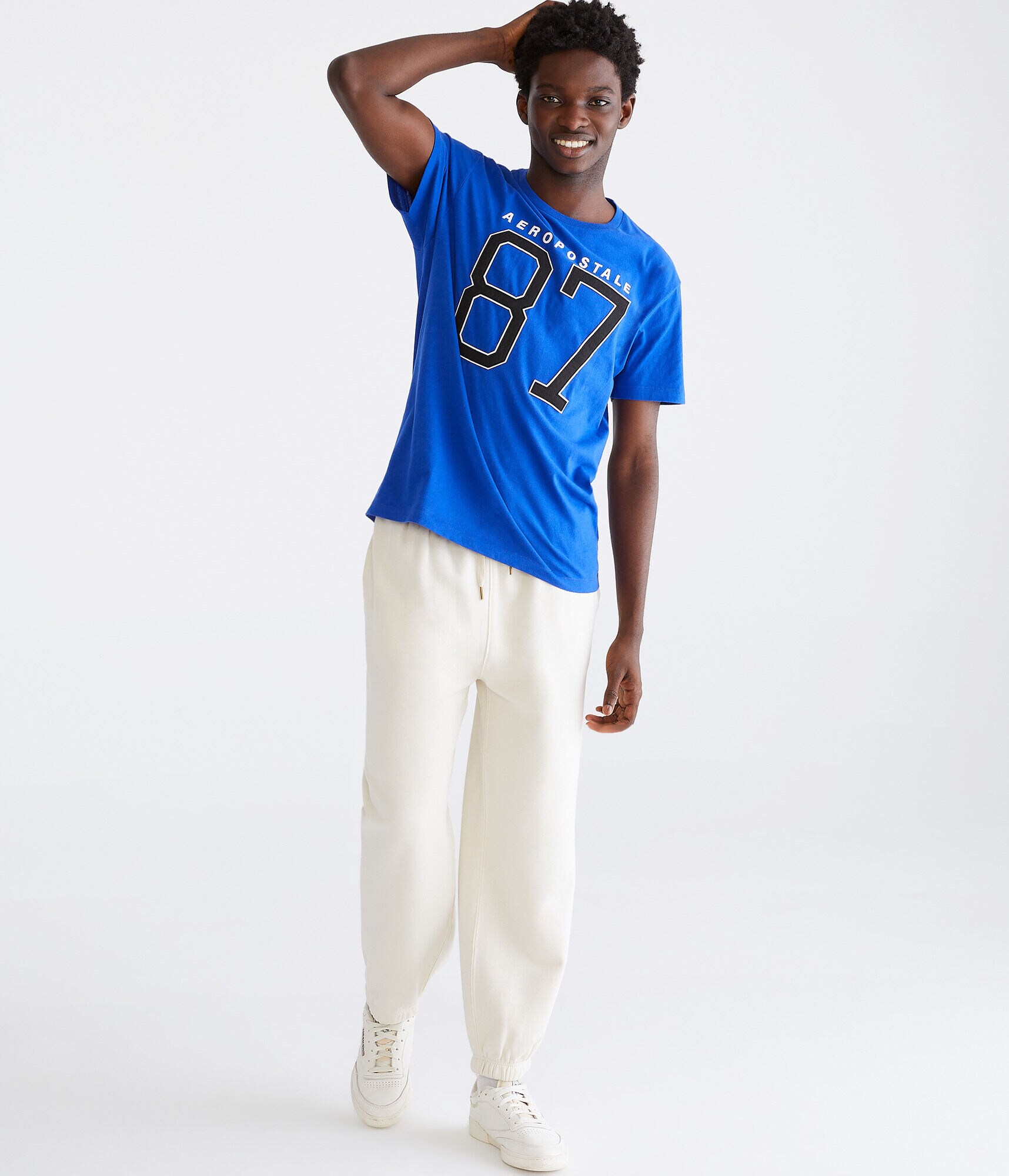 Aeropostale Large 87 Appliqu&eacute; Graphic Tee