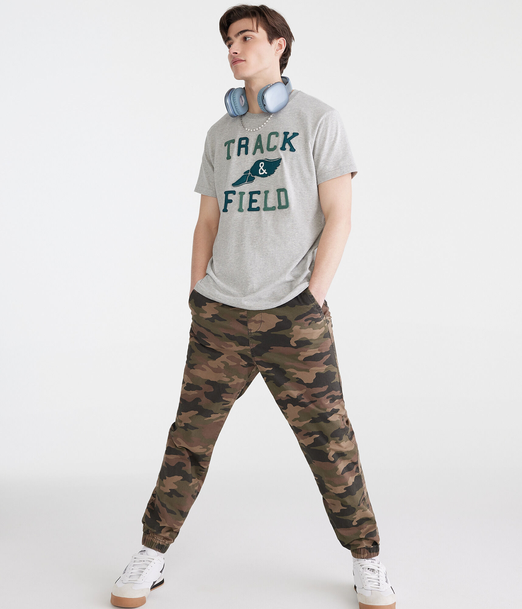 Camo Stretch Twill Joggers