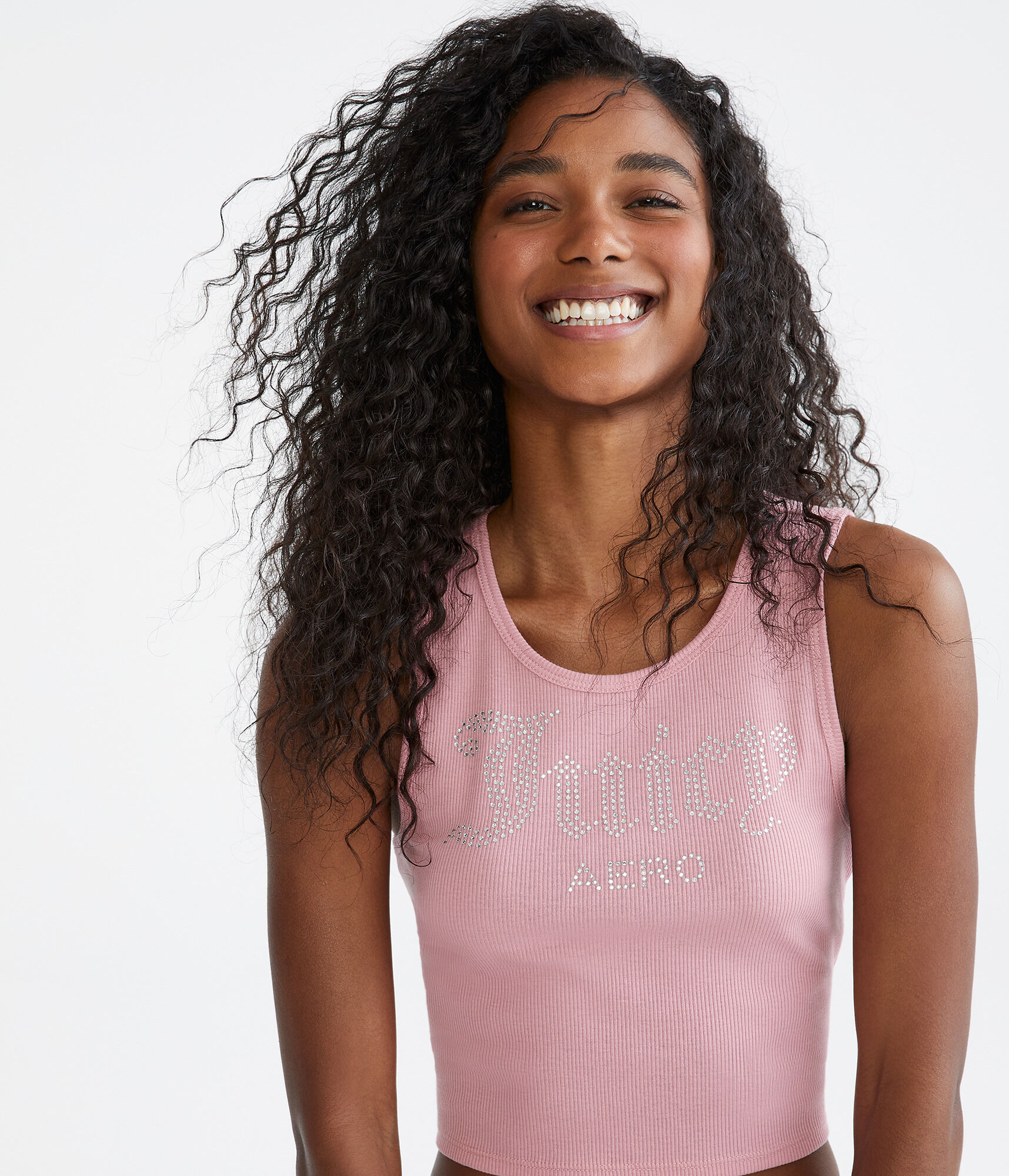 Juicy Couture X AERO Bling Cropped U-Neck Tank