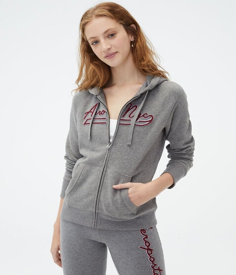 Aero NYC Script Full-Zip Hoodie