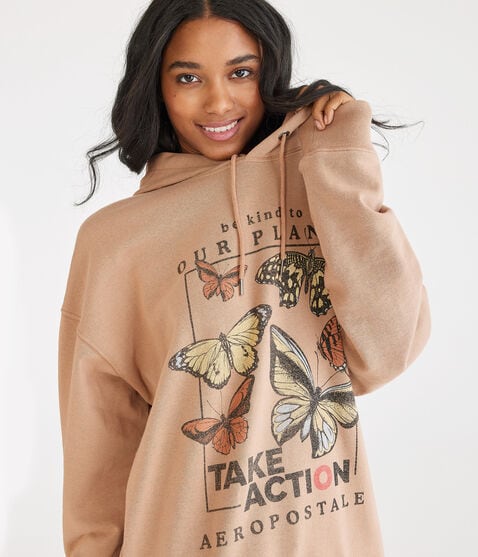 AERO | GLOBAL CITIZEN® Butterflies Pullover Hoodie AERO | GLOBAL CITIZEN® Butterflies Pullover Hoodie