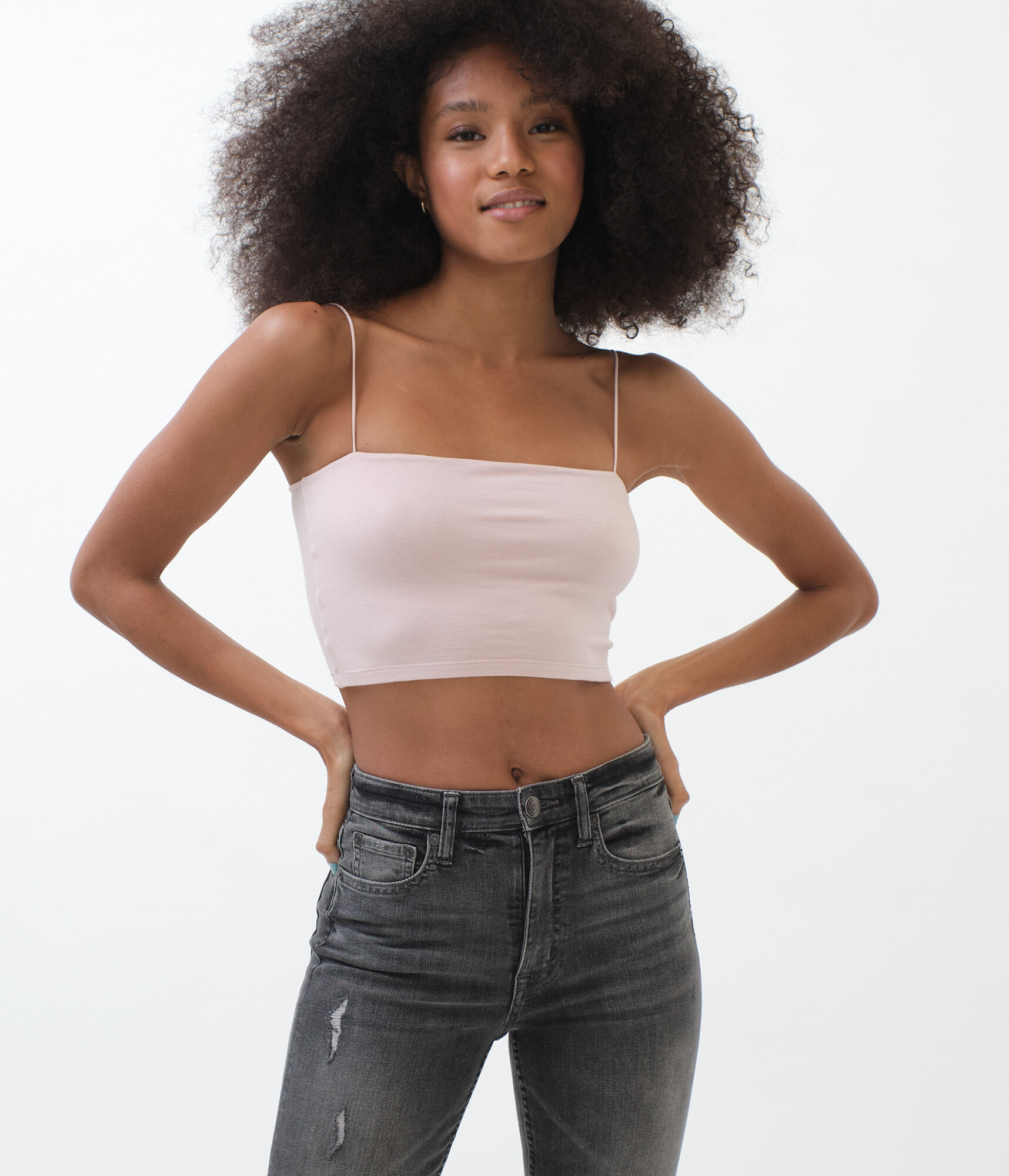 Square-Neck Cropped Cami