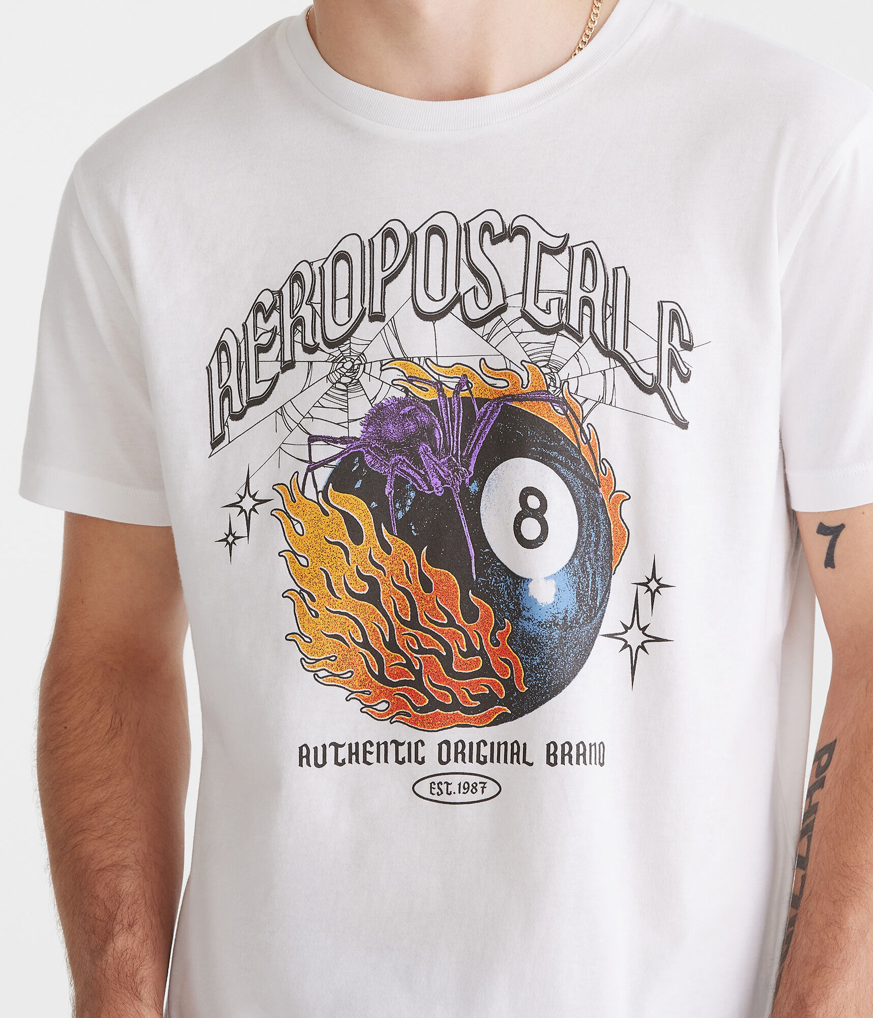 Aeropostale Spider Eight-Ball Graphic Tee