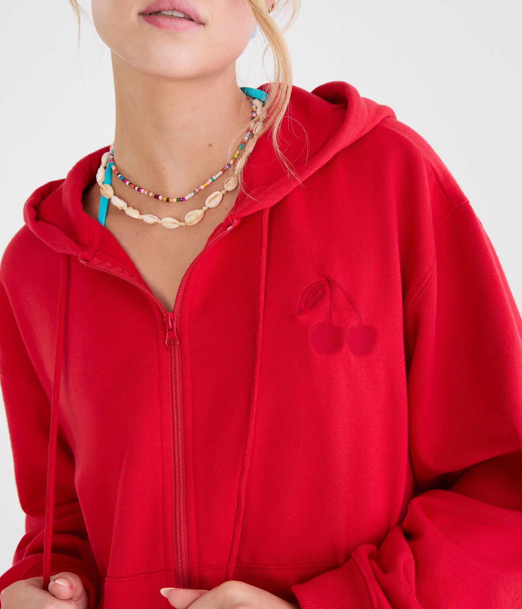 Cloud Soft Americana Cherry Full-Zip Hoodie