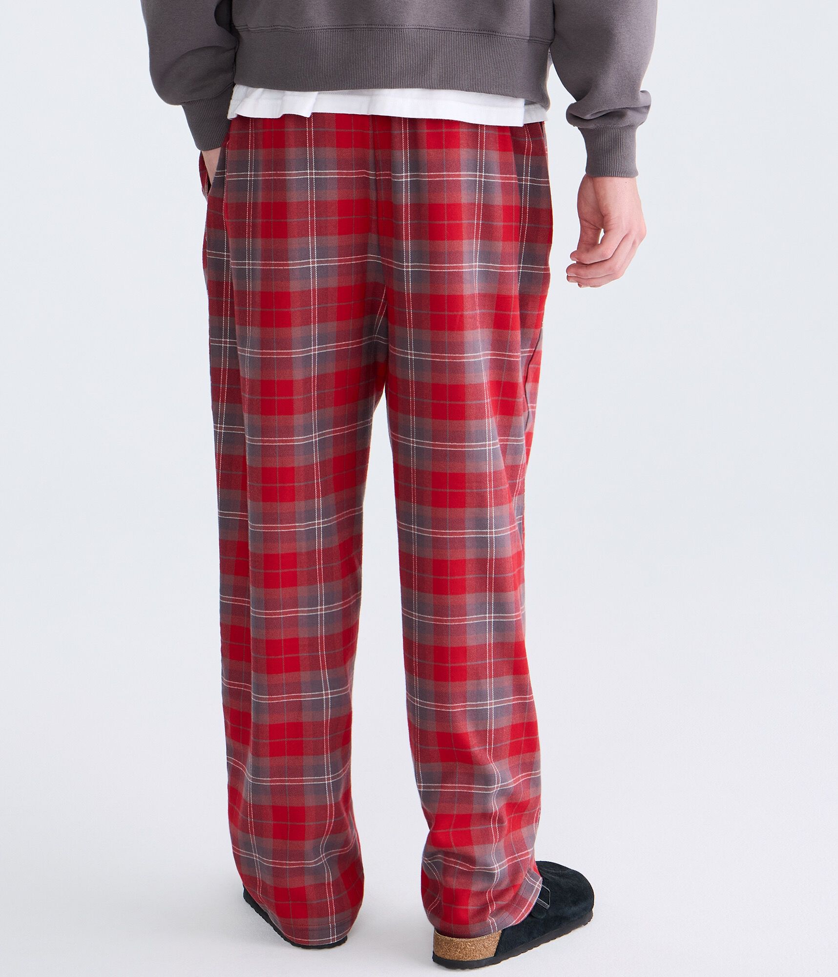 Snoopy Hat Plaid Flannel Sleep Pants