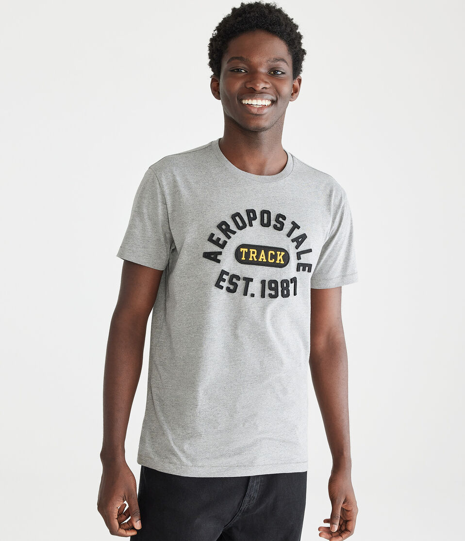 Aeropostale Track Appliqué Graphic Tee