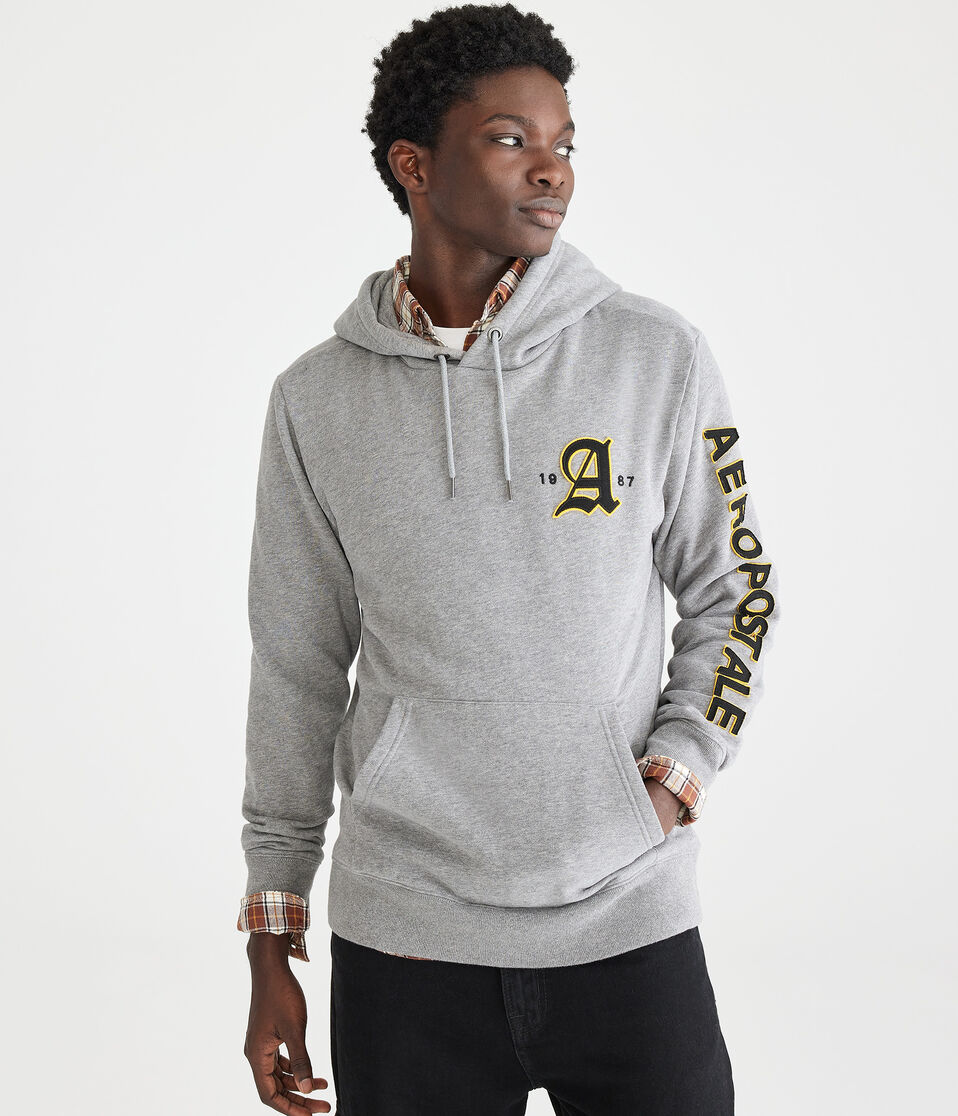 Gothic Aeropostale Logo Pullover Hoodie