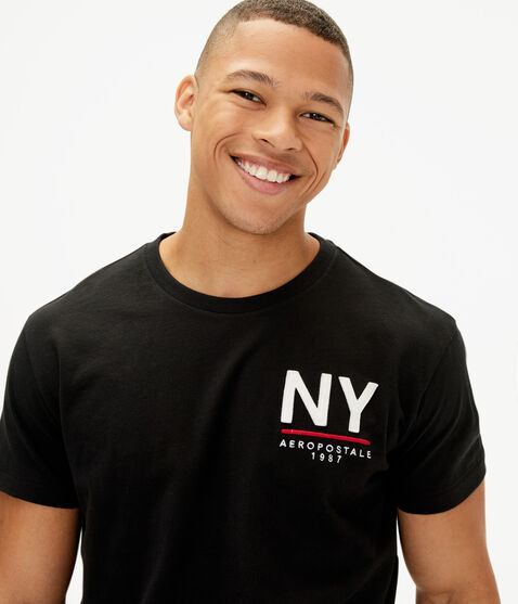 NY Aeropostale Logo Appliqué Graphic Tee NY Aeropostale Logo Appliqué Graphic Tee
