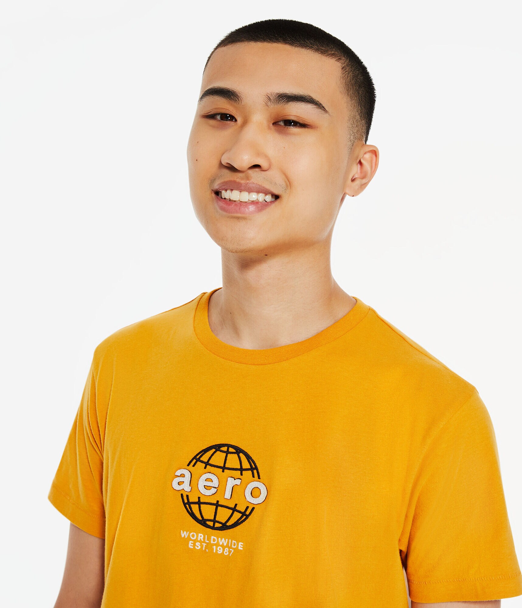 Aeropostale Globe Logo Appliqu&eacute; Graphic Tee