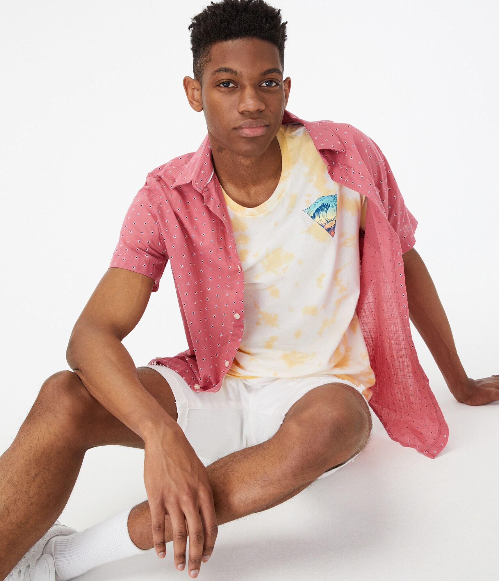 Crashing Wave Cloud Wash Graphic Tee