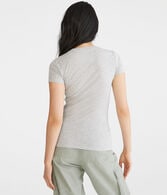 Aeropostale Arch Floral Appliqué Graphic Tee