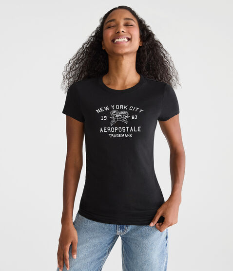 Aeropostale Roses Arch Graphic Tee Aeropostale Roses Arch Graphic Tee