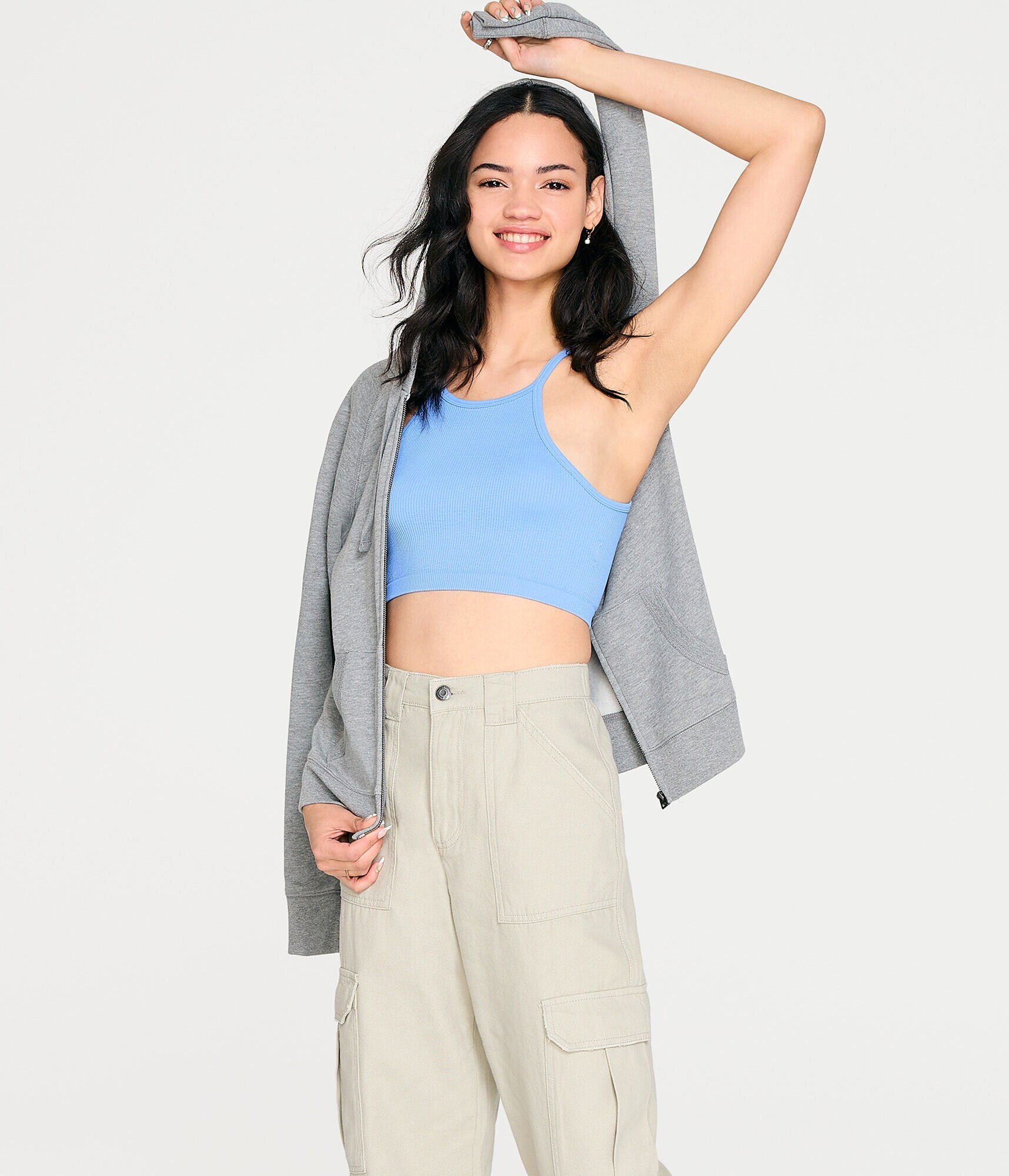 Seriously Soft Ribbed High-Neck Cropped Cami