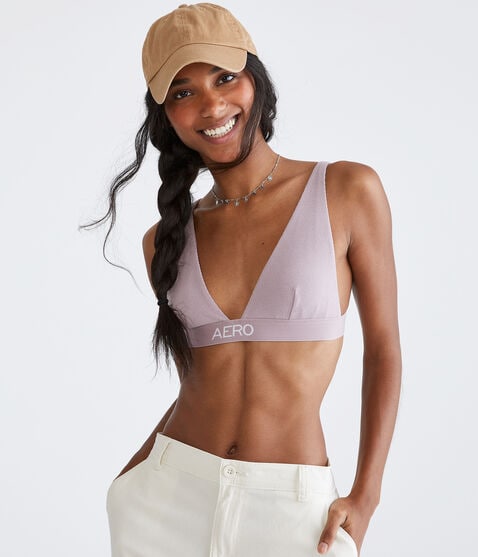 Triangle Logo Plunge Bralette Triangle Logo Plunge Bralette