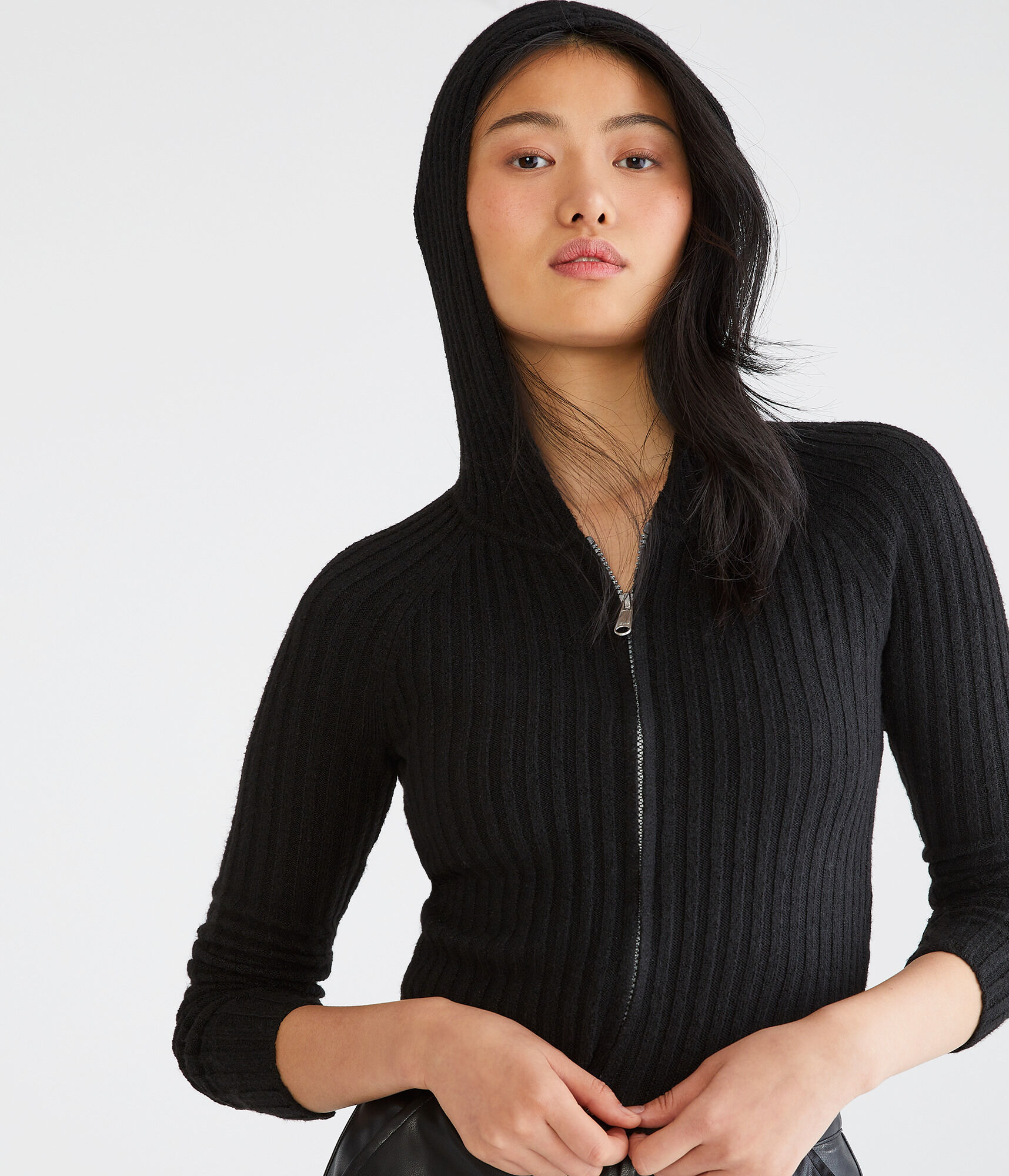 Cozy Cropped Sweater Hoodie