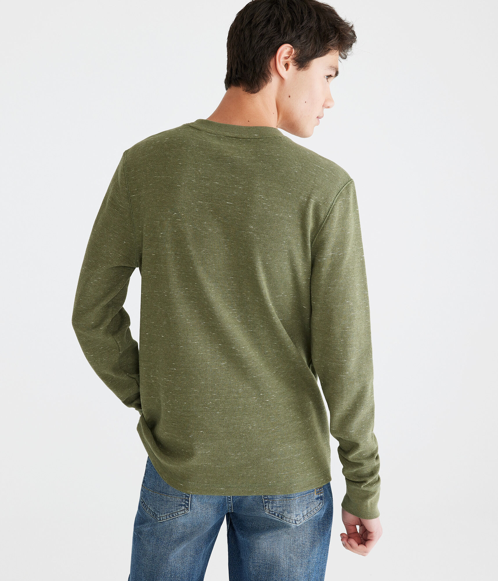 Long Sleeve Aeropostale Script Graphic Thermal Tee