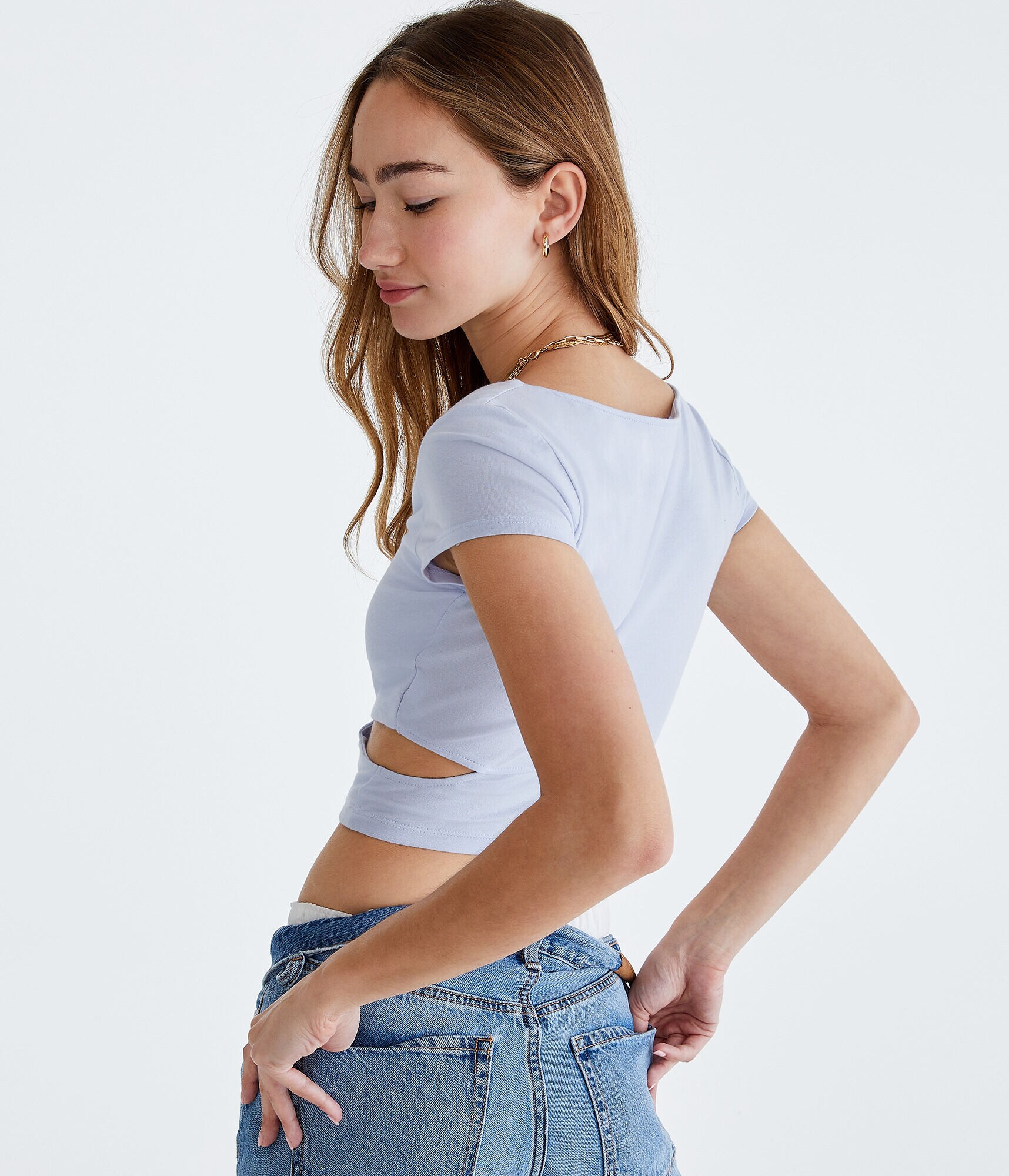 Seriously Soft Side Cutout Baby Tee