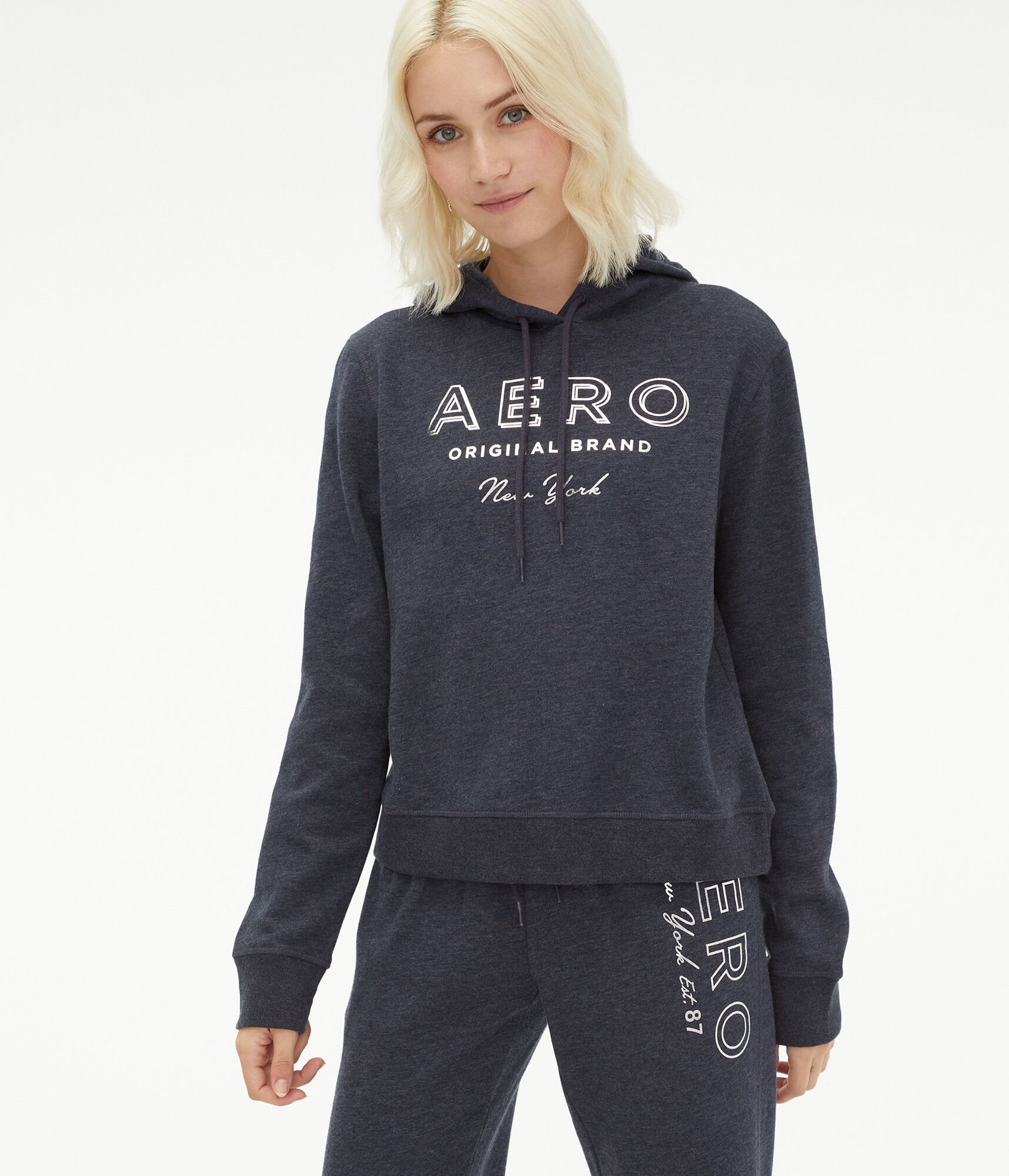 Aero Original Brand Foil Pullover Hoodie