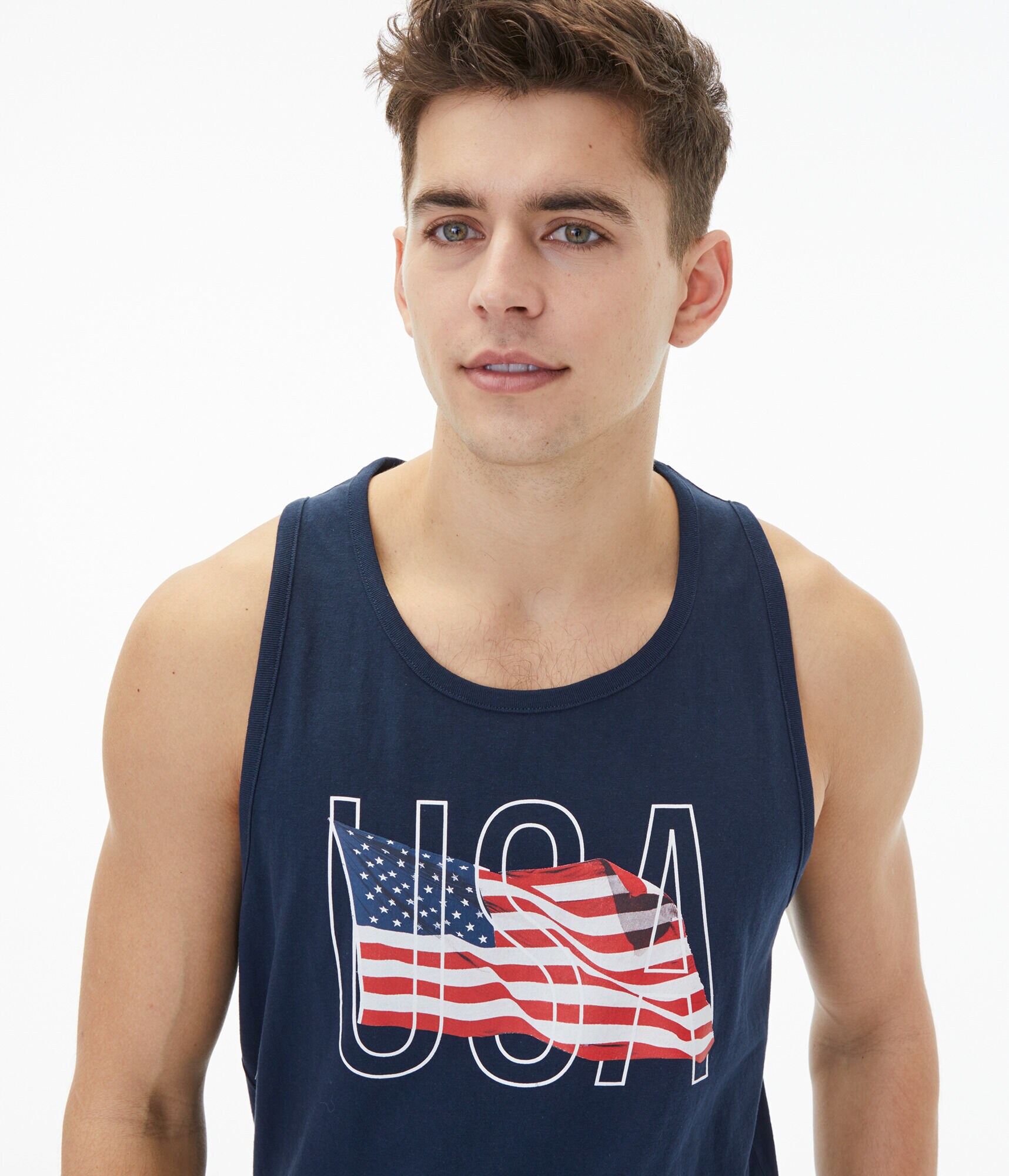 USA Flag Graphic Muscle Tank