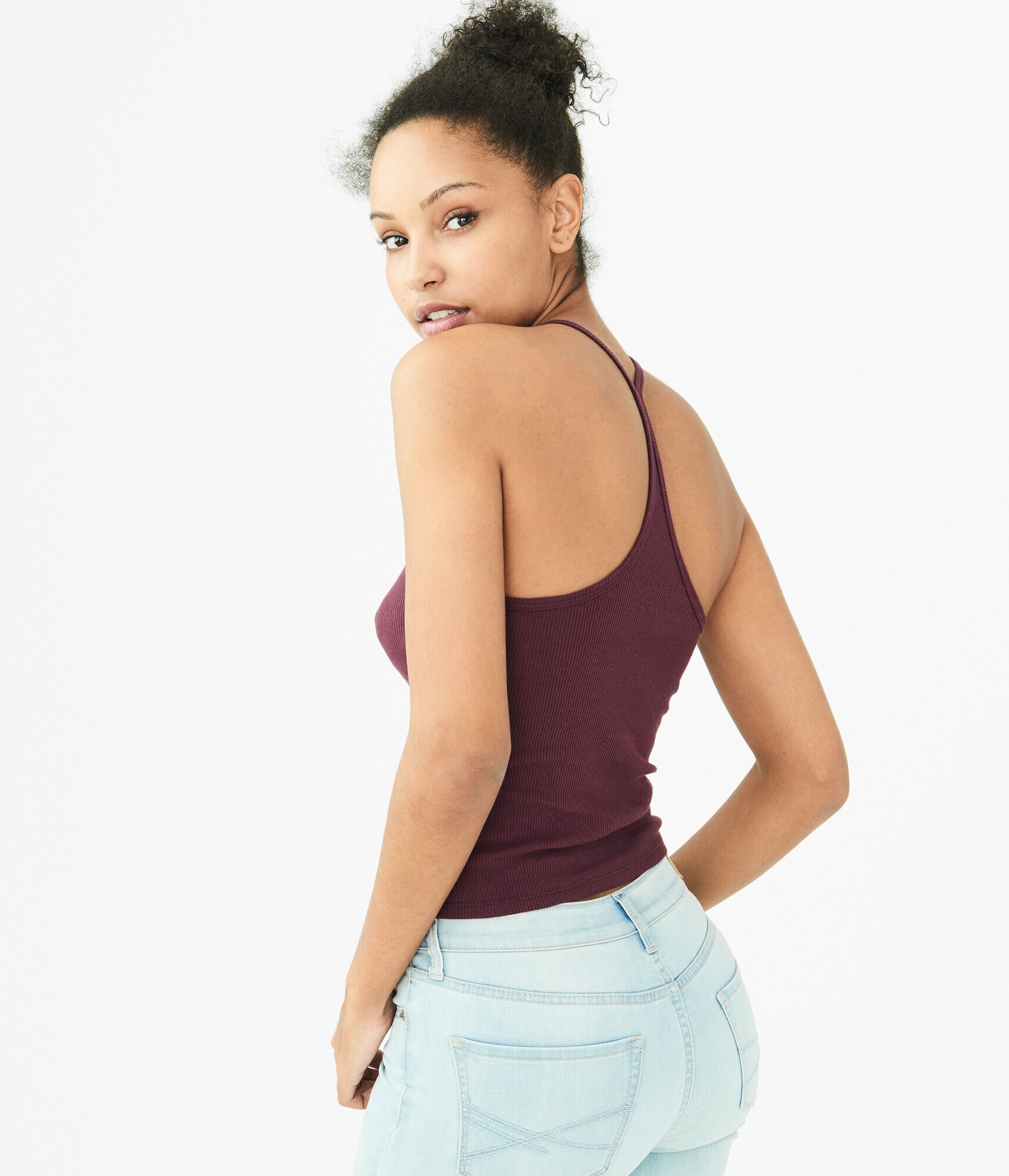 Crocheted High-Neck Tank