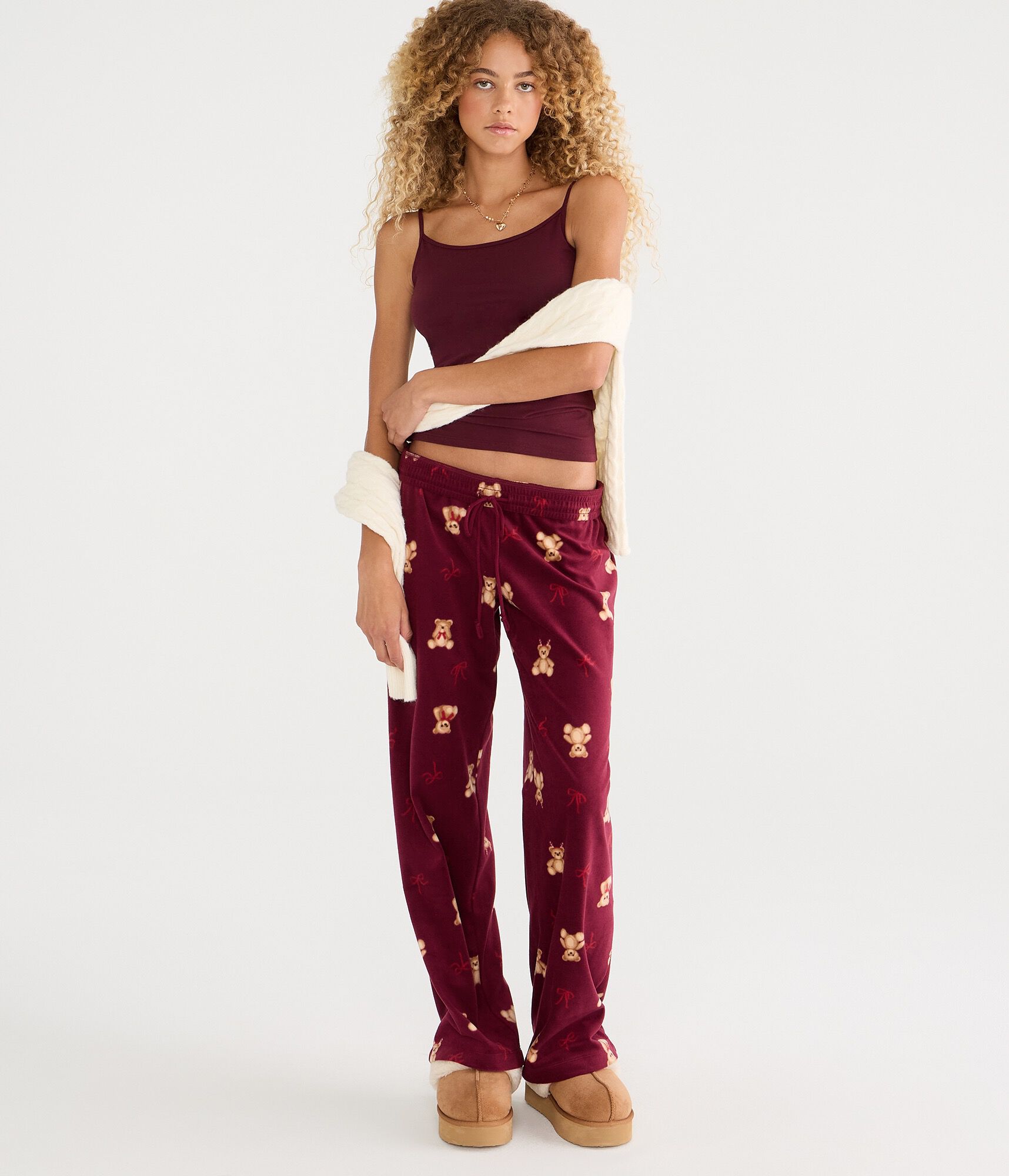 Teddy Bear Polyfleece Sleep Pants