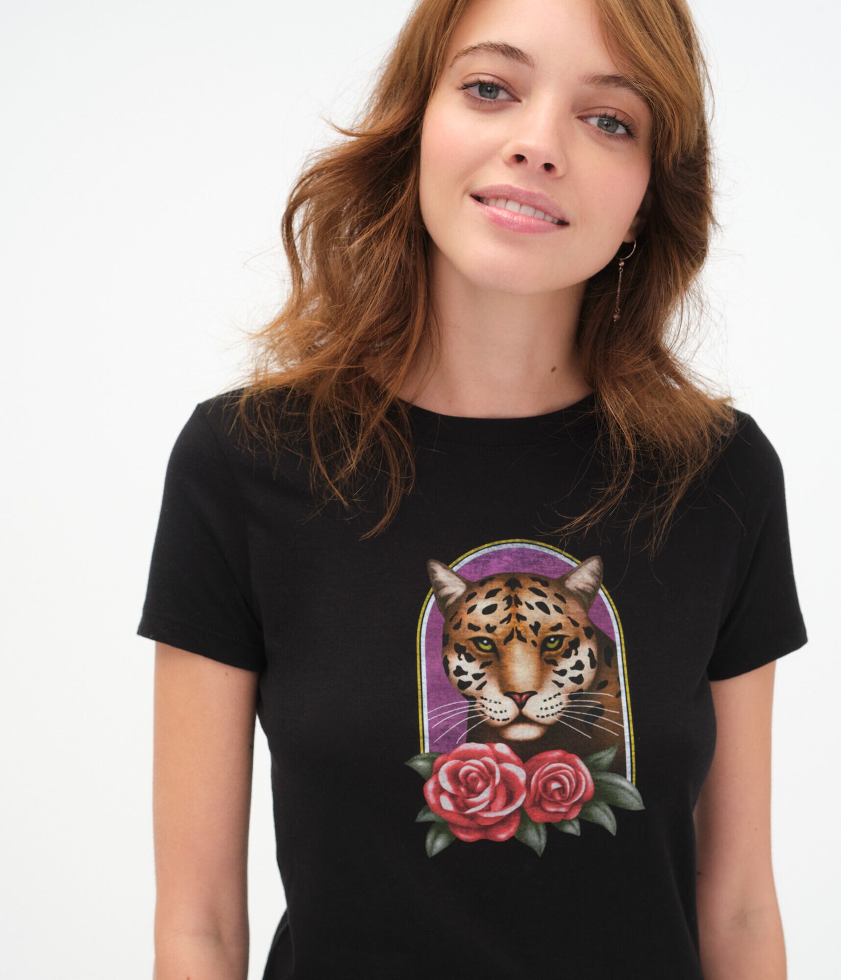 Cheetah Roses Graphic Tee