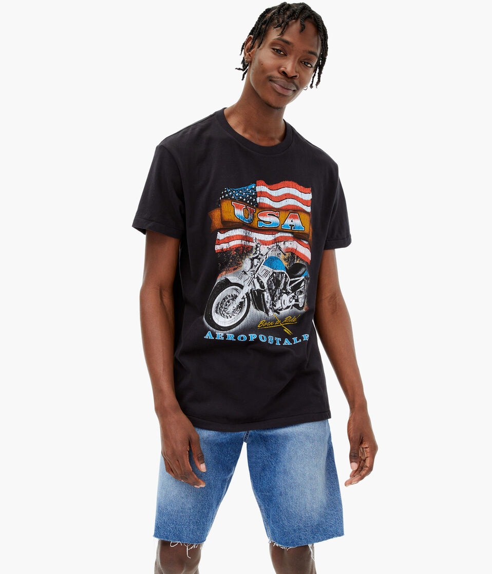 Aero Motorcycle Flag Graphic Tee