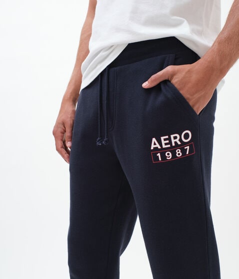 Aero 1987 Box Logo Jogger Sweatpants Aero 1987 Box Logo Jogger Sweatpants