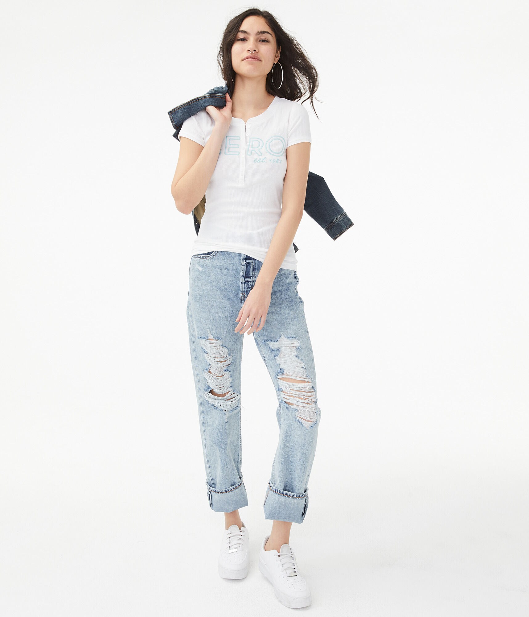 Aero Logo Graphic Henley